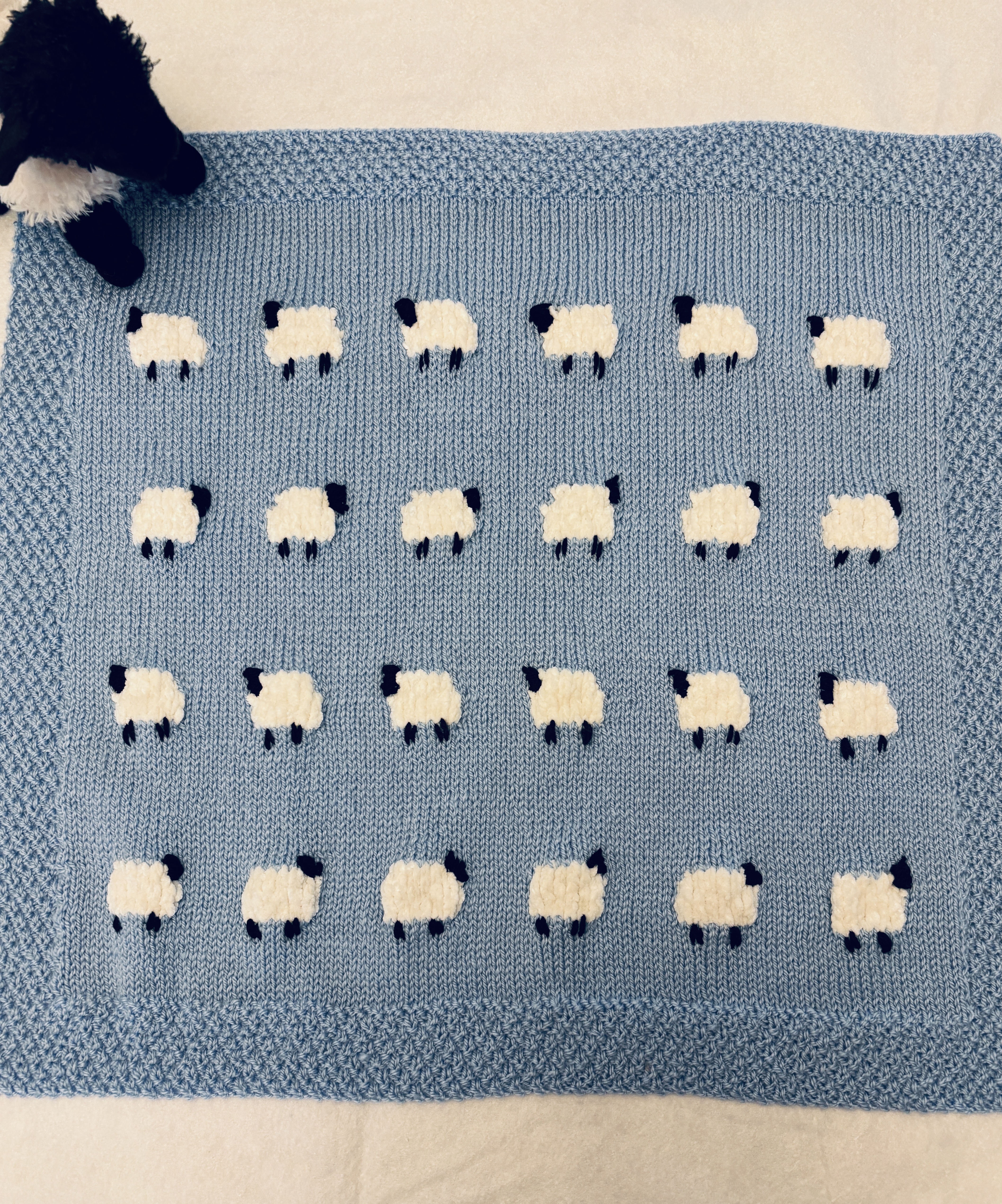hand knit baby blanket