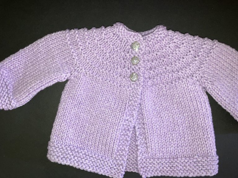 Light Purple Sparkly Button Sweater