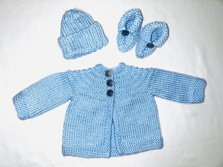 Preemie Hand Knit Outfit for Boy