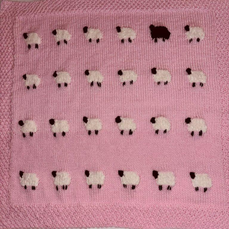 Cutest Sheep Baby Blanket, Pink Background