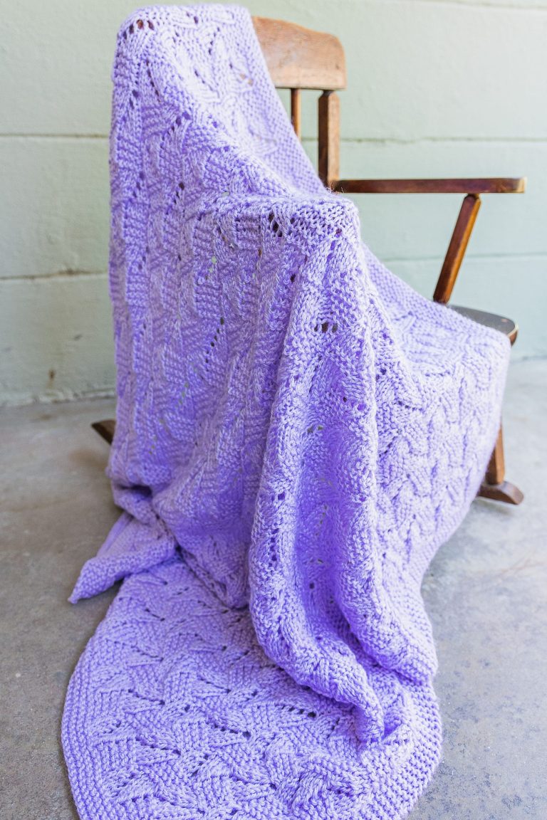 Lilac Crazy Triangles Baby Blanket