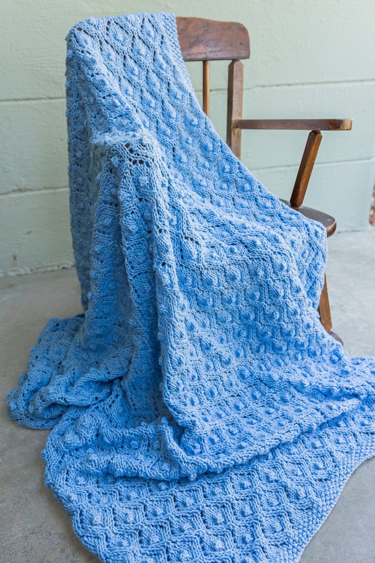 Diamonds and Bobbles Baby Blanket