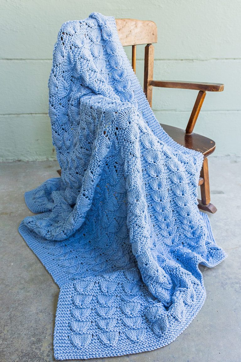 Blue Shells Extra-Large Baby Blanket