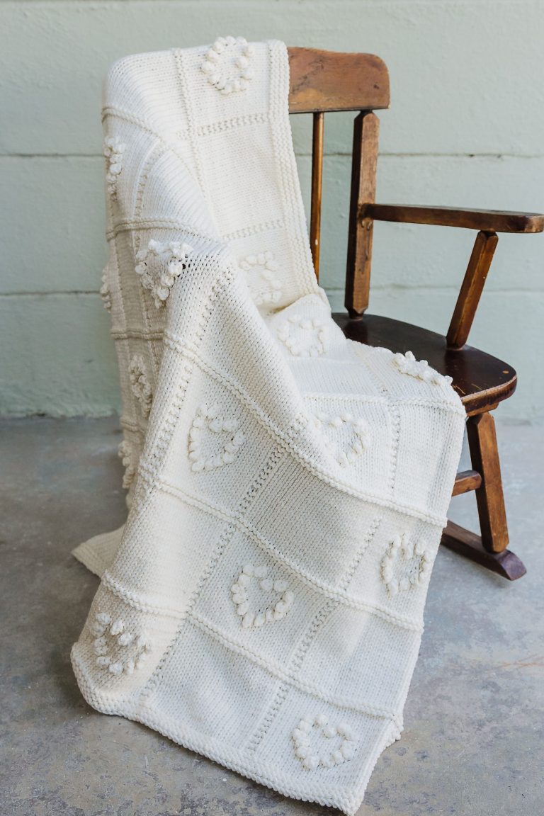 Bobble Heart Baby Blanket
