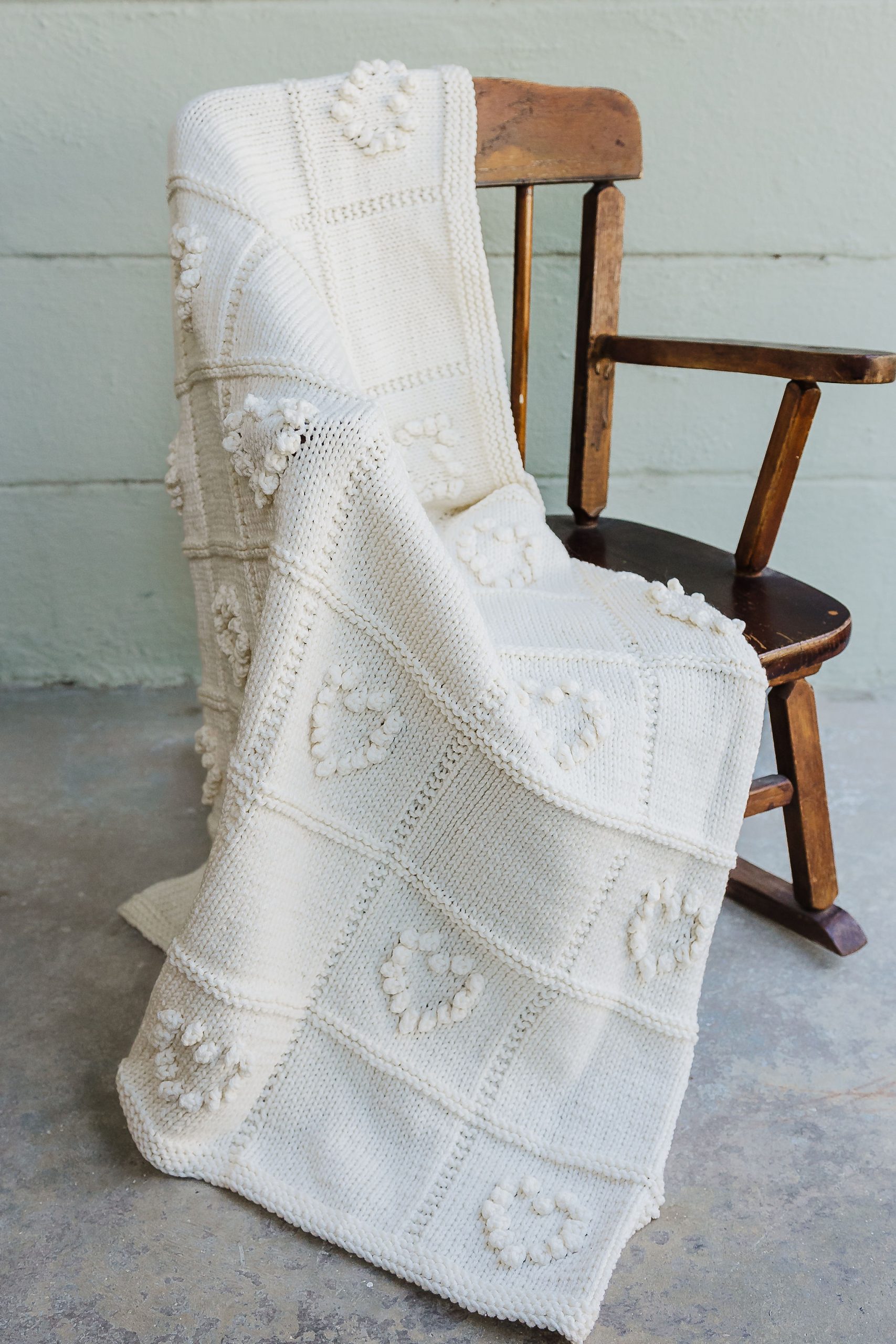 Bobble Heart Baby Blanket