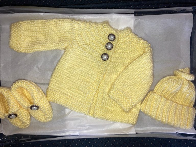 Sunny Sweater, Hat and Booties Set