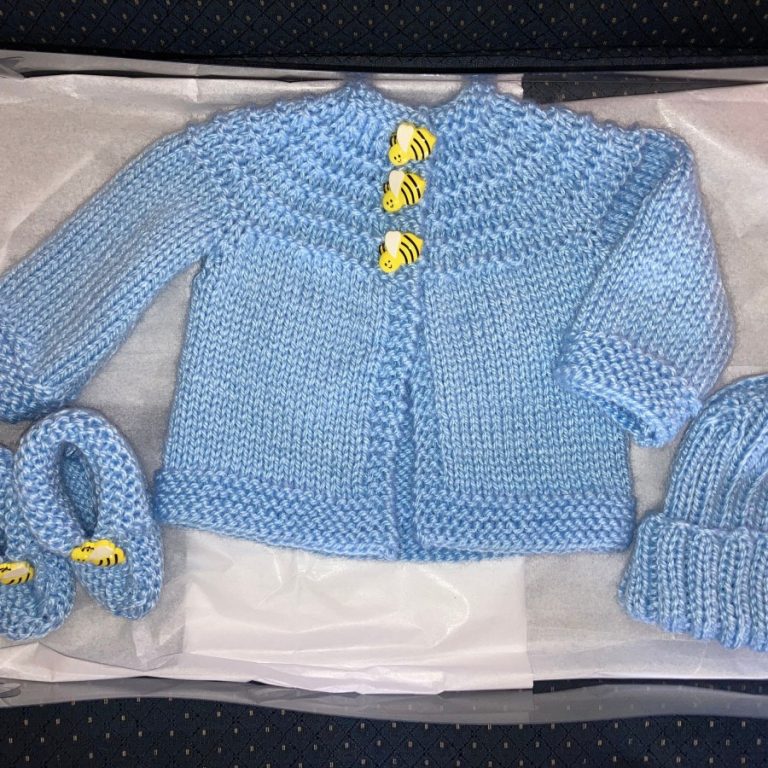 “Honey” of a Sweater Set – Hand Knit